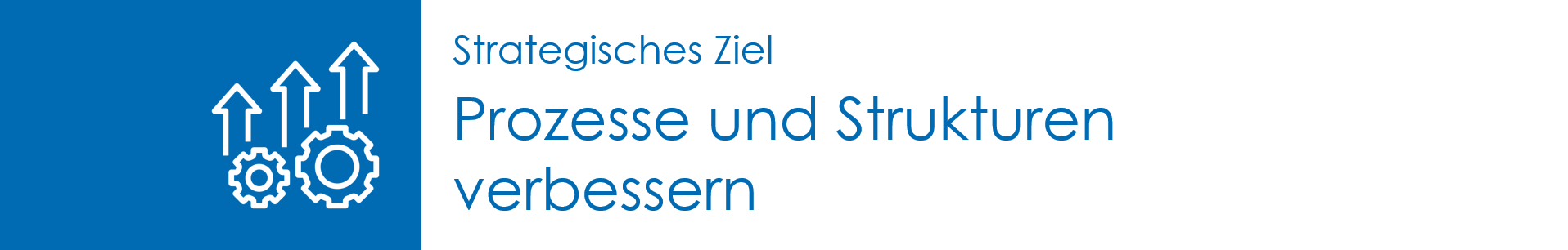 Strategisches Ziel: Prozesse und Strukturen verbessern