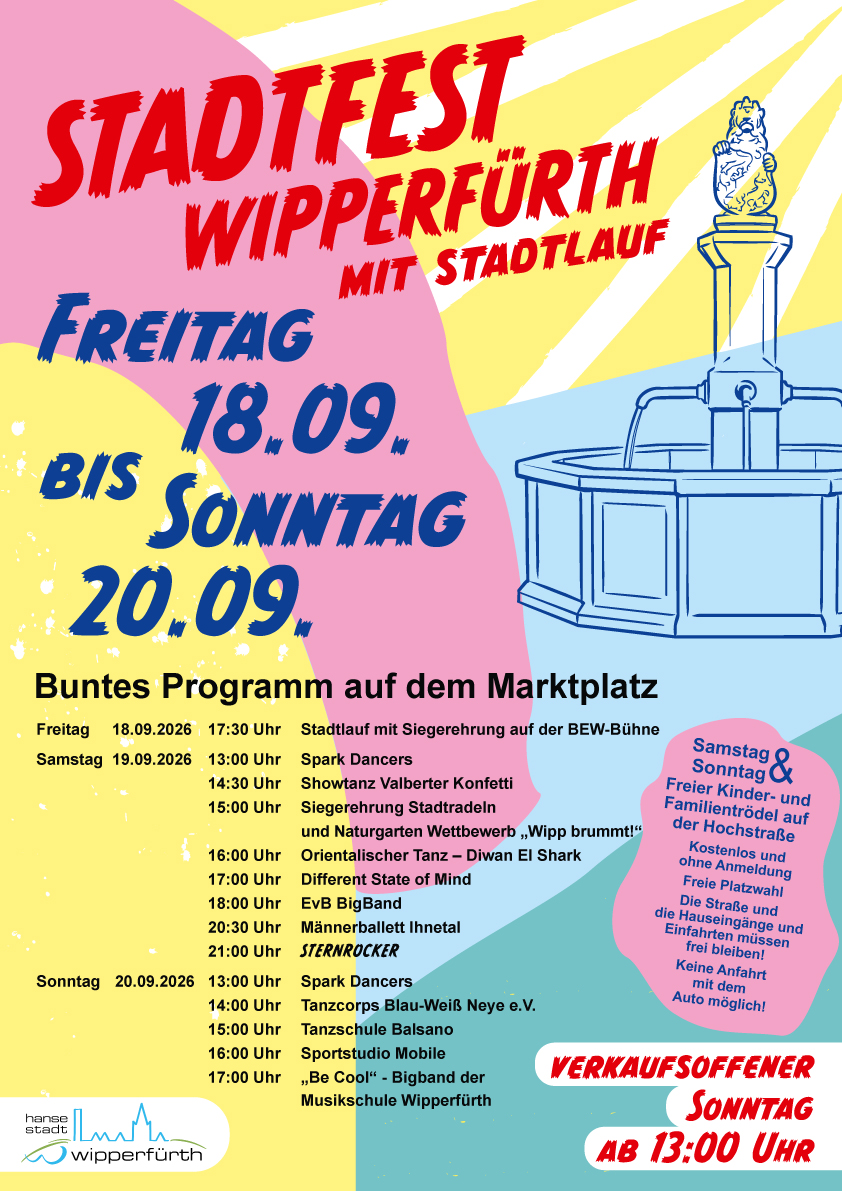 Weltkindertag, Stadtlauf und Stadtfest in Wipperfürth